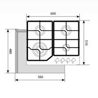 Газовая варочная поверхность LEX GVG 642 BL