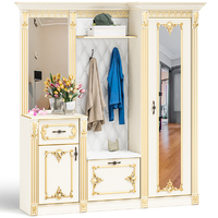 Прихожая Визит П-3 Слоновая кость/Ручная роспись золотом